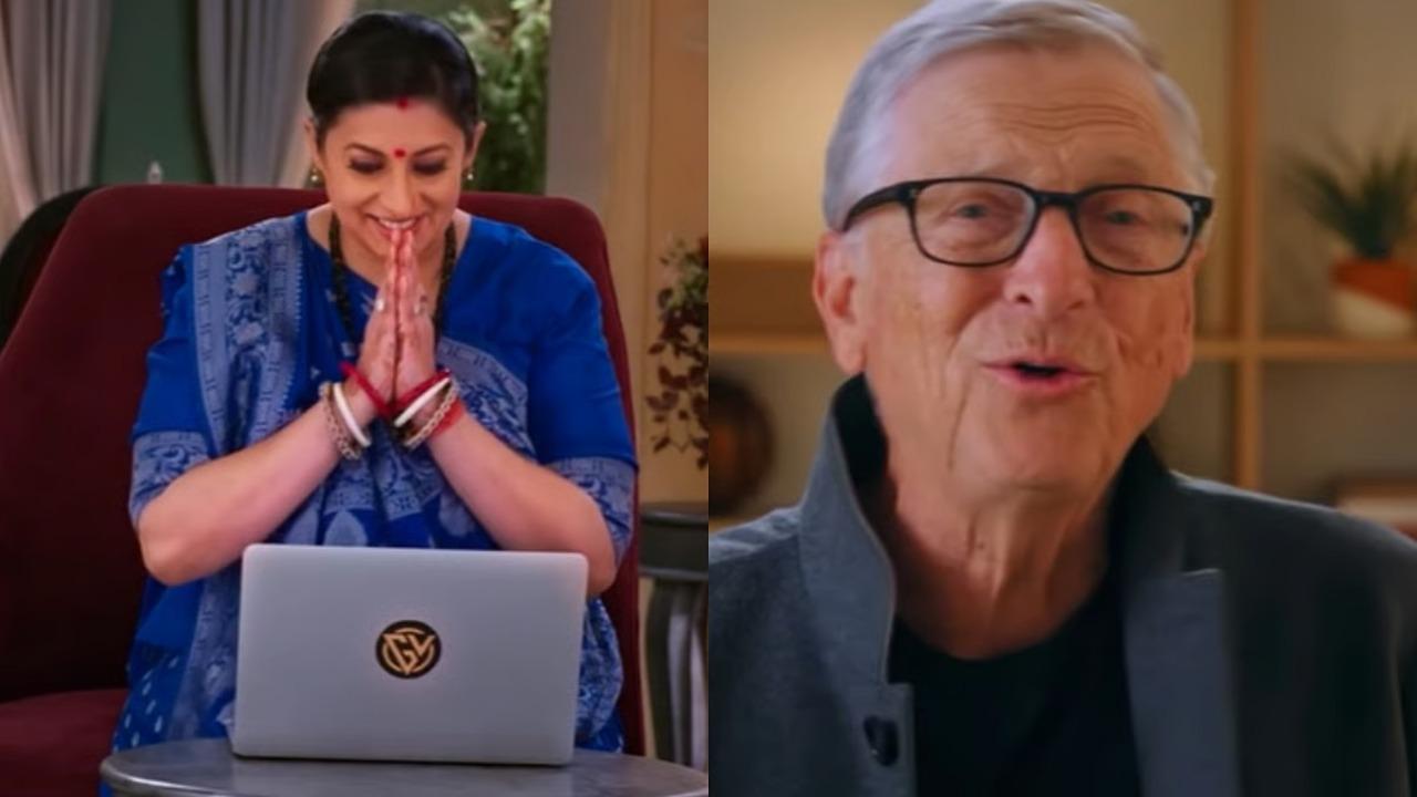 Bill Gates made a surprising entry on Smriti Irani's rebooted show Kyunki Saas Bhi Kabhi Bahu Thi. Gates was seen interacting with Irani's character Tulsi on the show via video chat